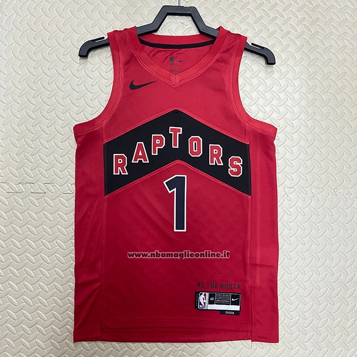 Maglia Toronto Raptors Tracy McGrady #1 Icon 2022-23 Rosso